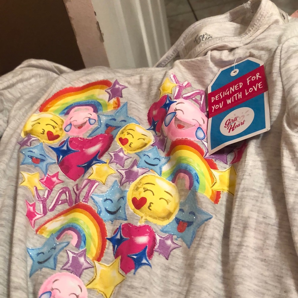 Grey emoji justice long sleeve shirt